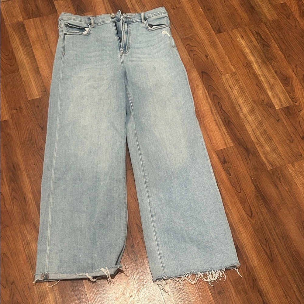 Light Blue Wide-Leg Women Jeans